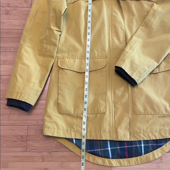 Pendleton Rain Jacket Medium Mustard Yellow Waterproof Hidden Hood Zip Up - Picture 12 of 16